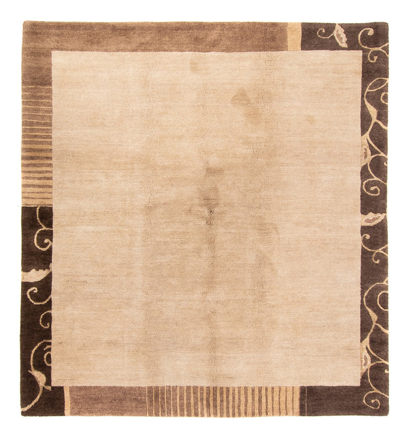 Nepal Teppich - Royal quadratisch  - 204 x 198 cm - beige