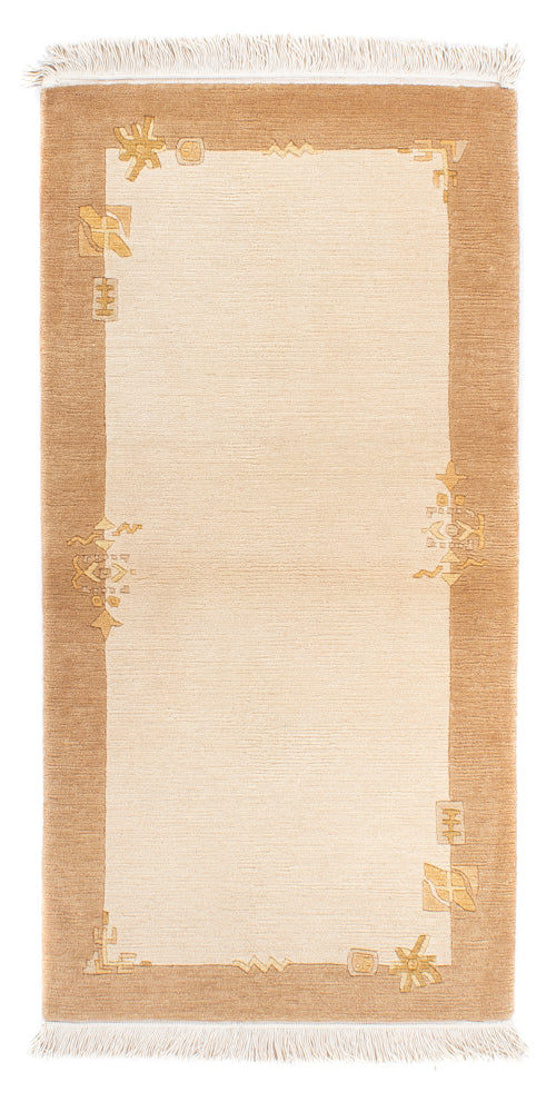 Nepal Teppich - Royal - 141 x 72 cm - beige