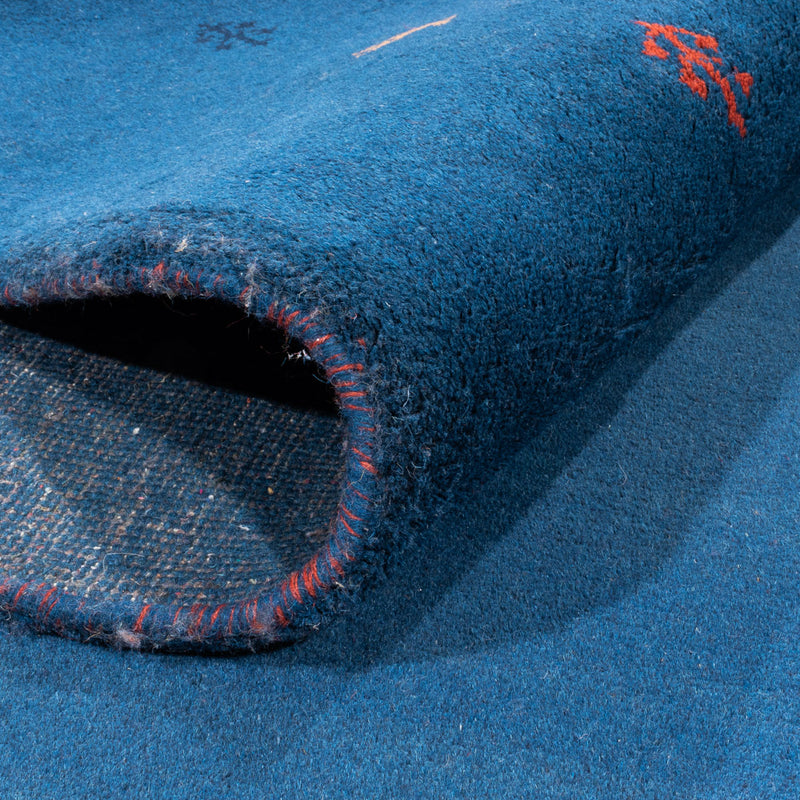 Gabbeh Teppich - Indus - 394 x 297 cm - blau