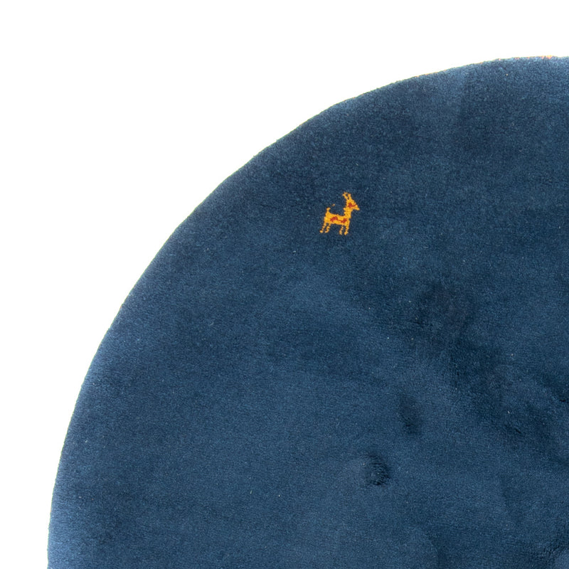 Gabbeh Teppich - Indus rund  - 190 x 190 cm - blau