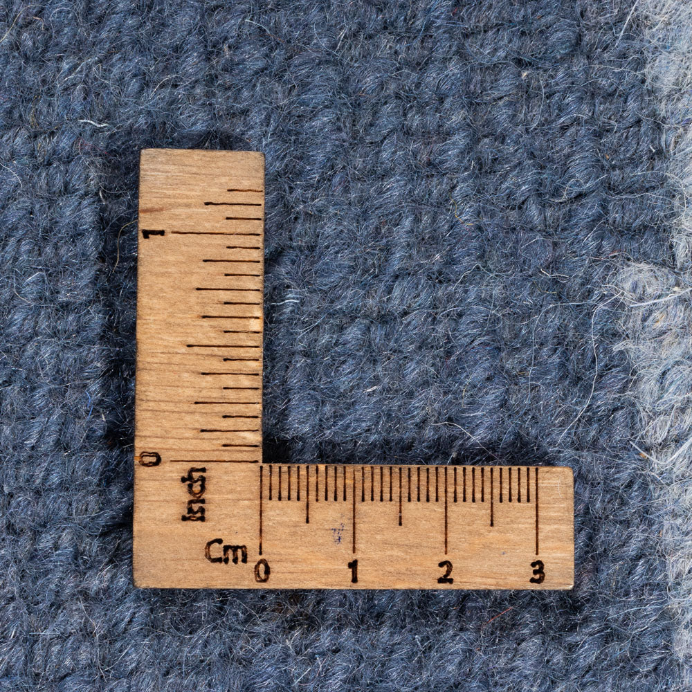 Nepal Teppich rund  - 197 x 197 cm - blau