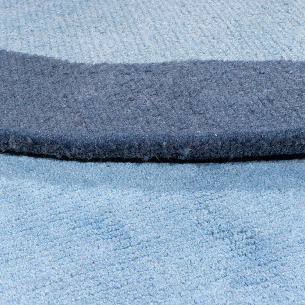 Nepal Teppich rund - 210 x 210 cm - blau