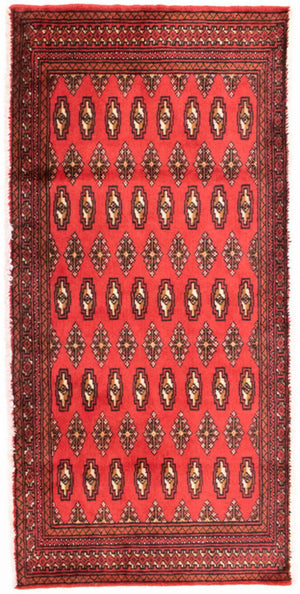 Turkaman Teppich 130 x 60 cm - rot
