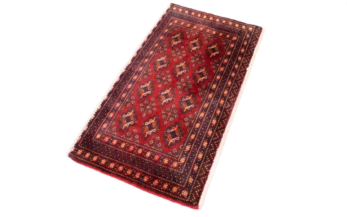 Turkaman Teppich 100 x 50 cm - rot