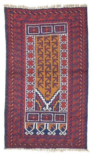Belutsch Teppich 134 x 75 cm - blau
