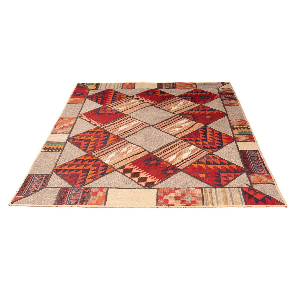 Patchwork Teppich 200 x 150 cm - mehrfarbig