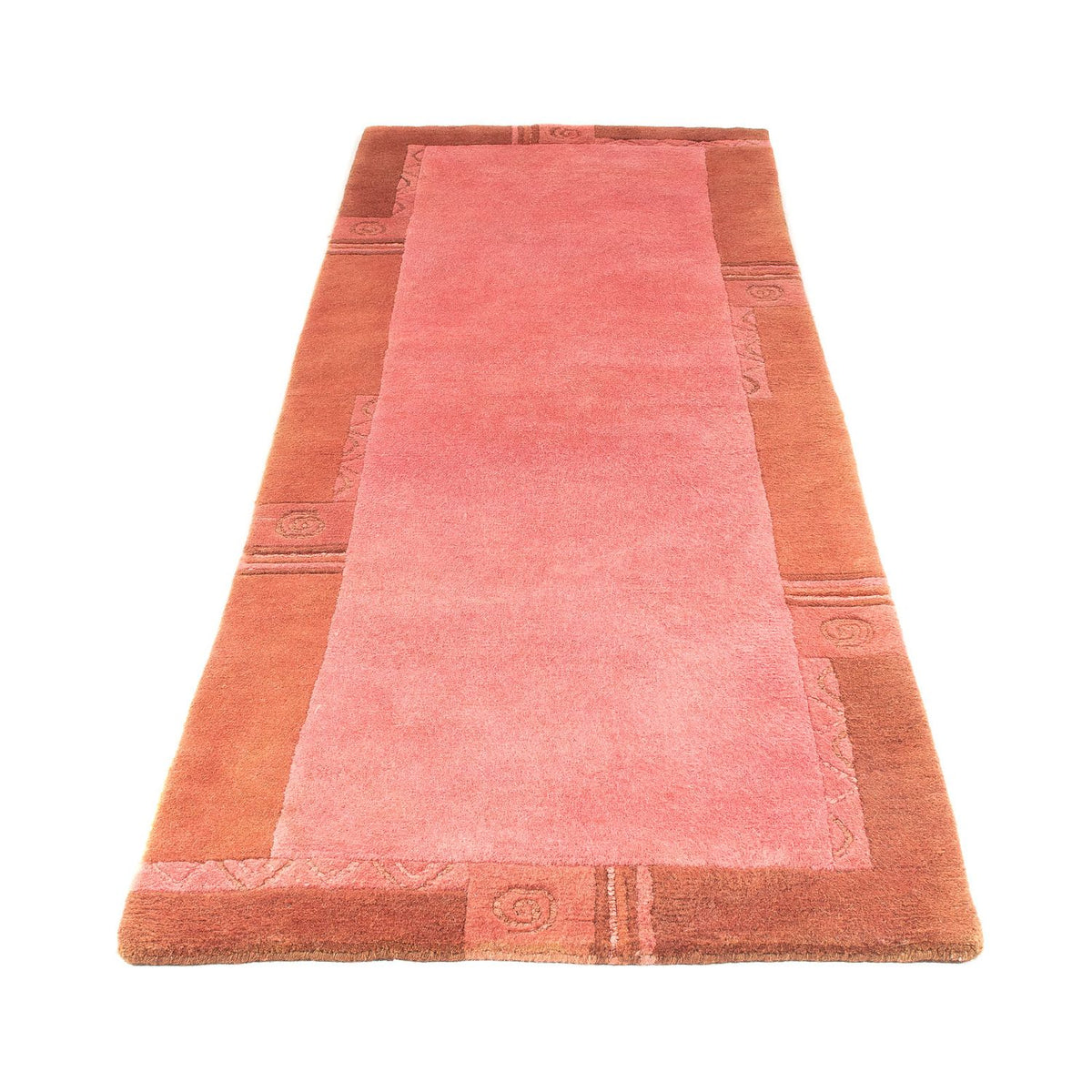 Nepal Teppich 231 x 81 cm - rosa