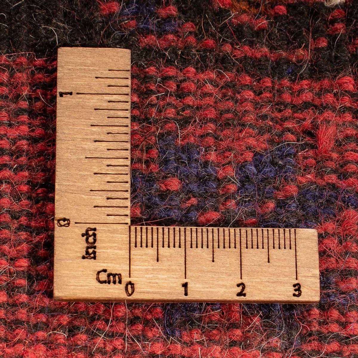 Belutsch Teppich 140 x 92 cm - dunkelrot