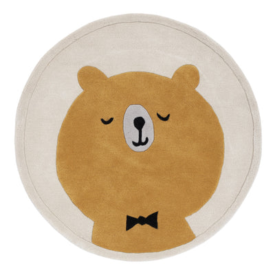 Ours Nœud Papillon Tapis Enfant Rond