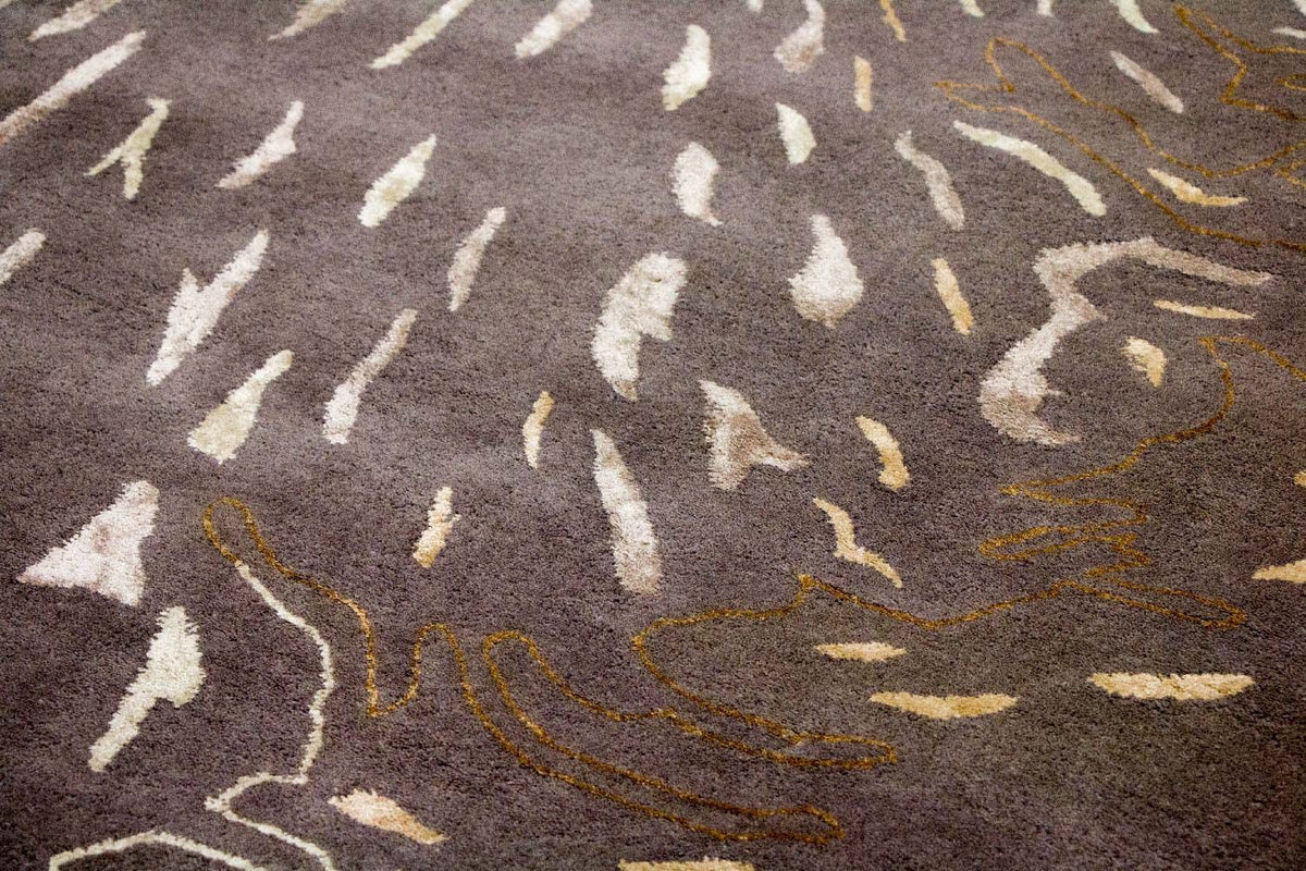 Designer Teppich 242 x 153 cm Wohnzimmer Teppich