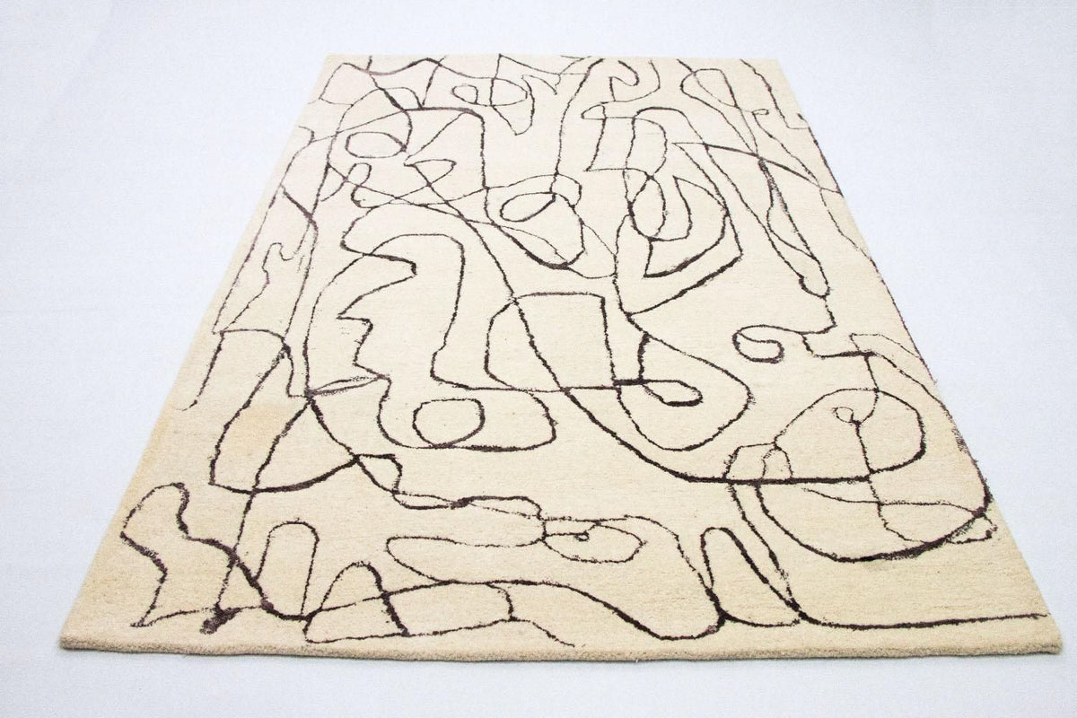 Designer Teppich 243 x 153 cm Teppich Wohnzimmer