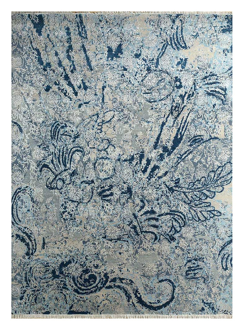 Wollteppich - 300 x 240 cm - blau