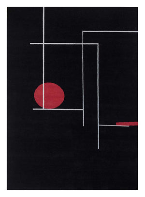 Wollteppich - 270 x 180 cm - schwarz