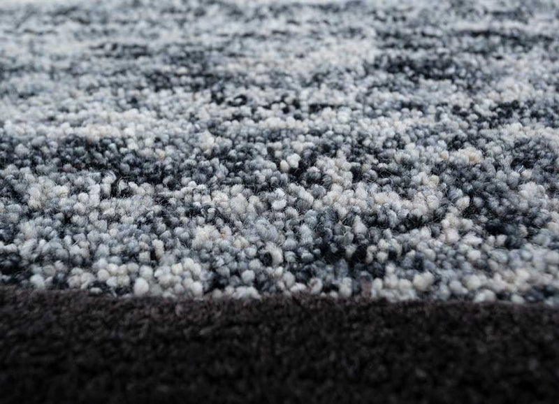 Wollteppich - 270 x 180 cm - schwarz-weiß