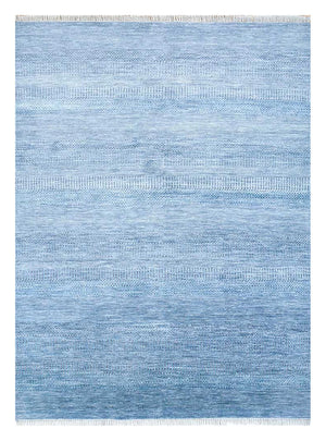 Wollteppich - 270 x 180 cm - seeblau