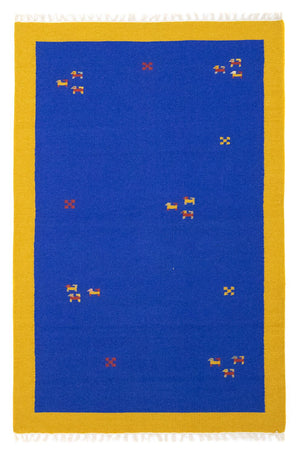 Kelim Teppich - Trendy 180 x 120 cm - blau