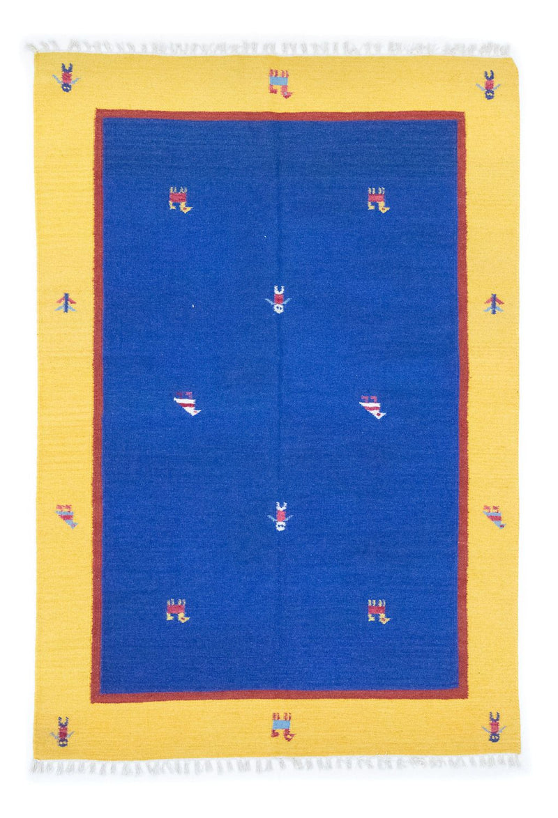 Kelim Teppich - Trendy 200 x 140 cm - blau