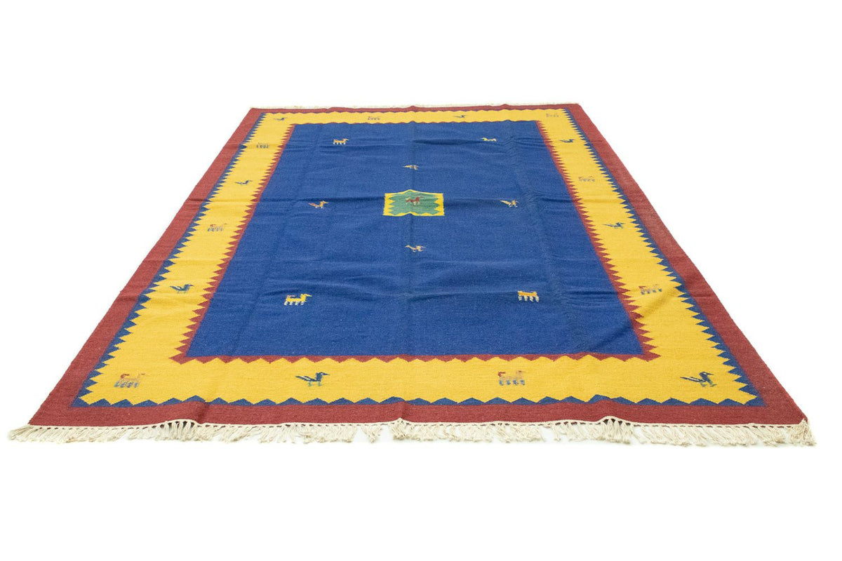 Kelim Teppich - Trendy 300 x 200 cm - blau