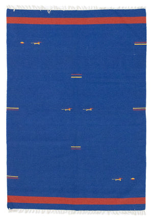 Kelim Teppich - Trendy 200 x 140 cm - blau