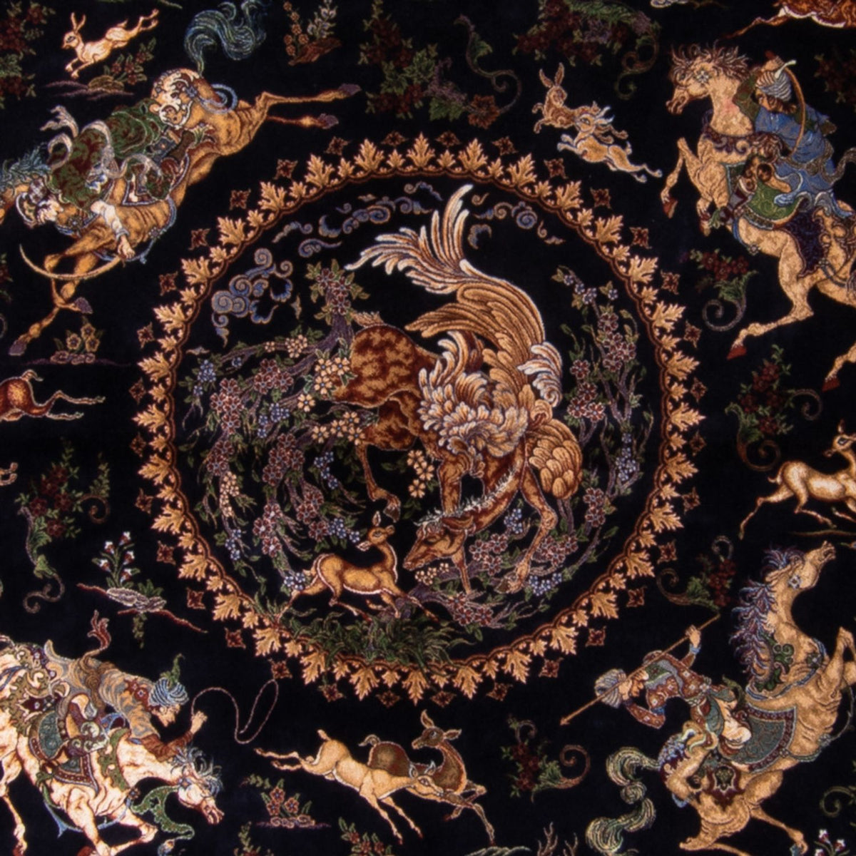 Perserteppich - Ghom - 230 x 150 cm - dunkelblau