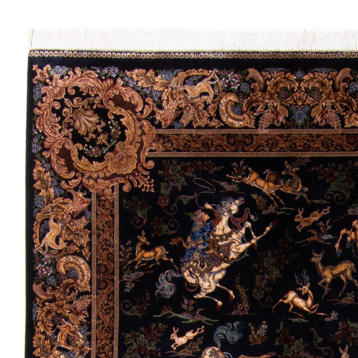 Perserteppich - Ghom - 230 x 150 cm - dunkelblau