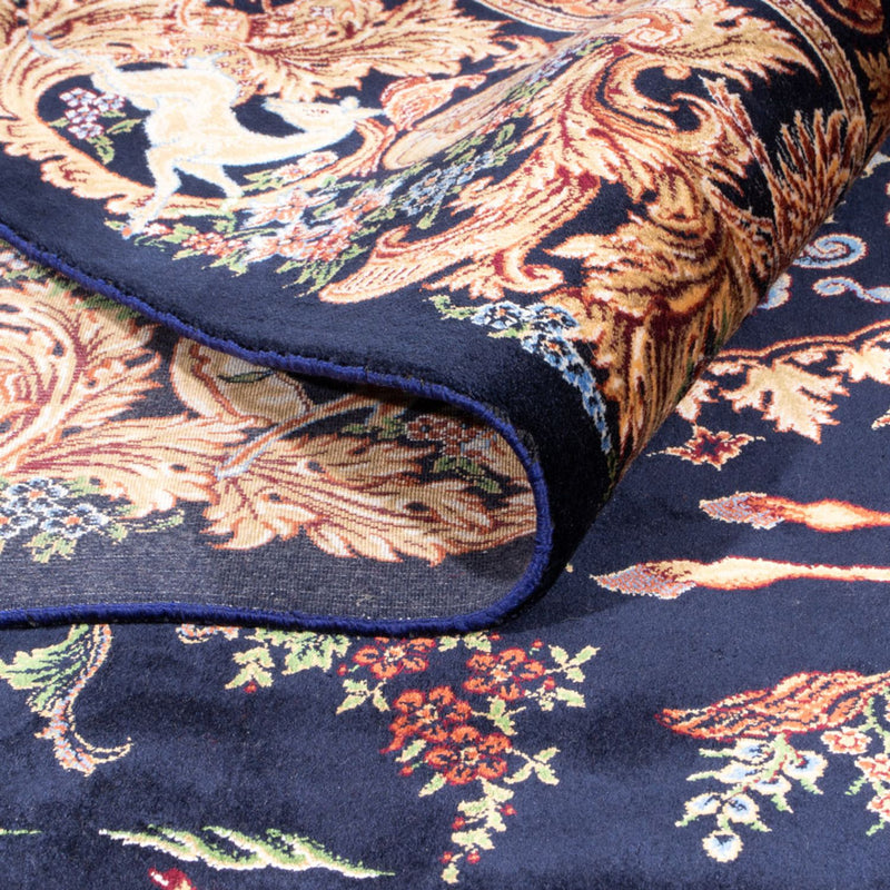 Perserteppich - Ghom - 230 x 150 cm - dunkelblau