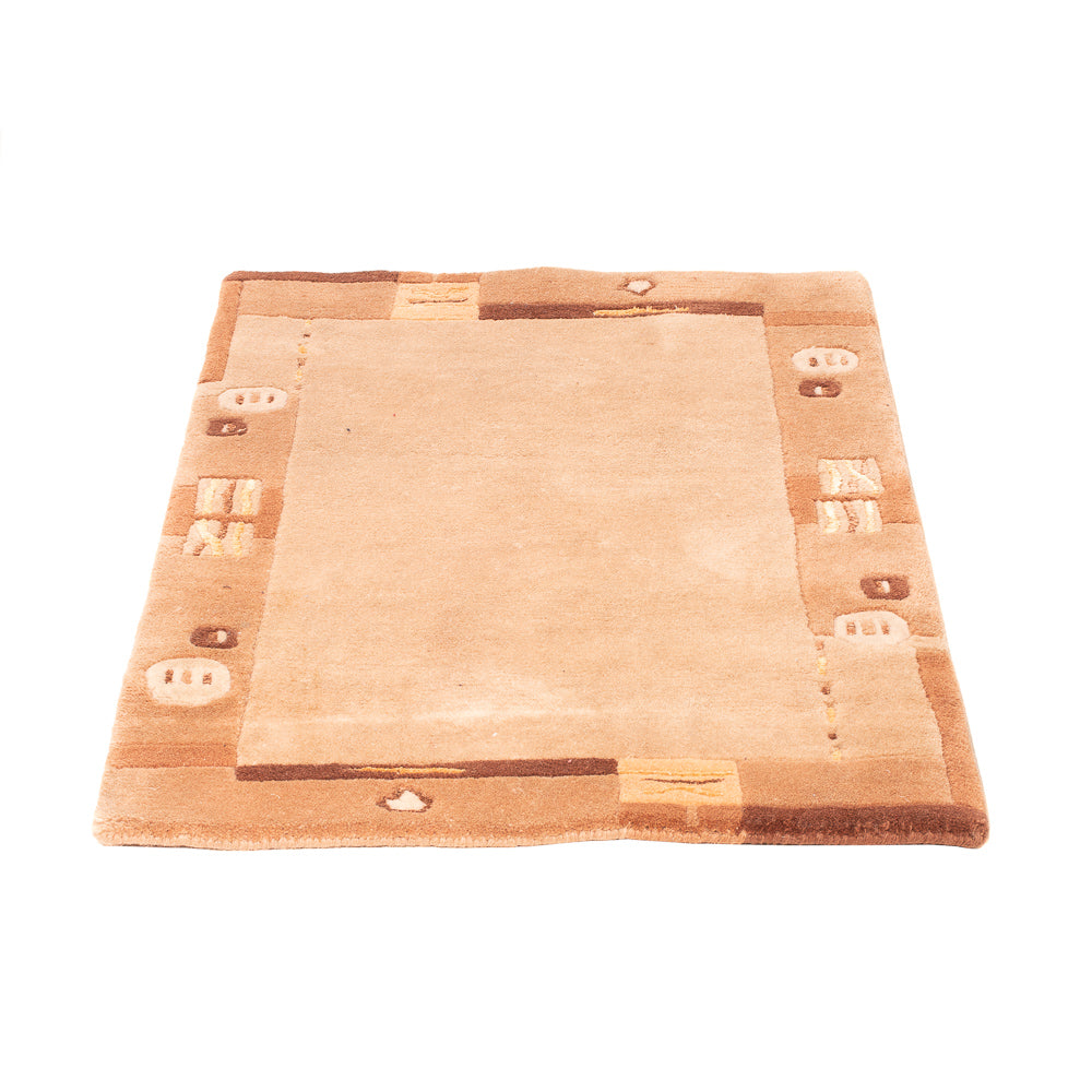 Nepal Teppich - 90 x 60 cm - dunkelbeige