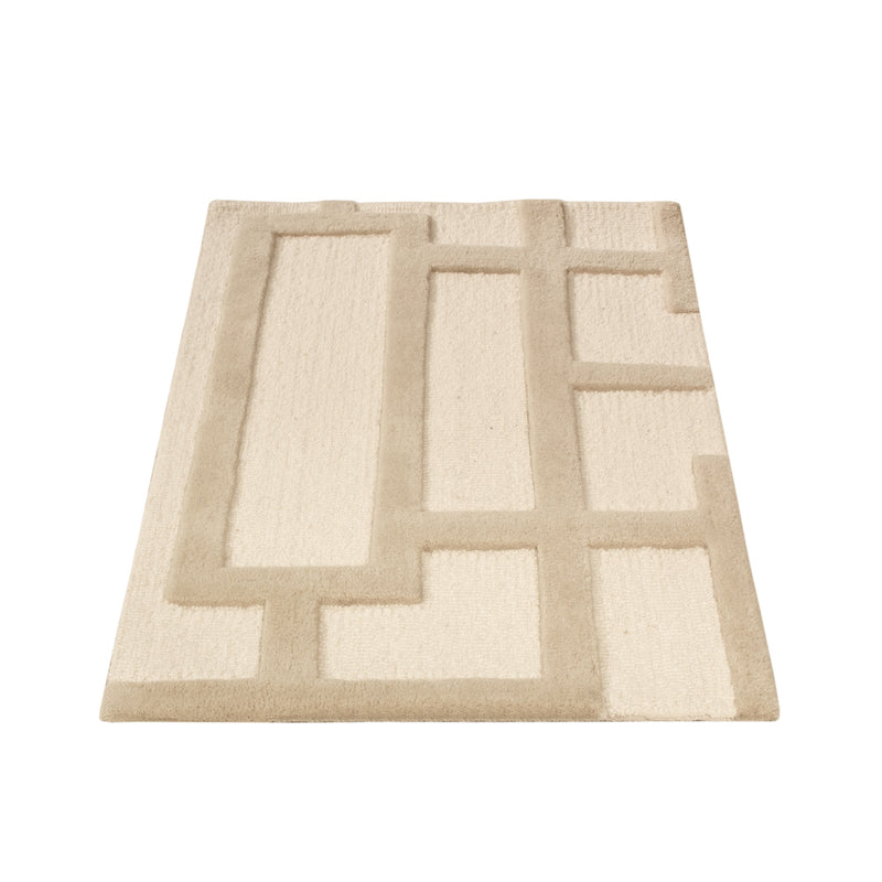 Wollteppich - 90 x 60 cm - beige