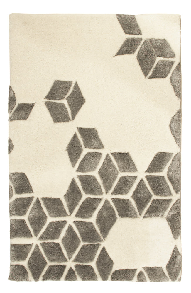 Wollteppich - 90 x 60 cm - beige