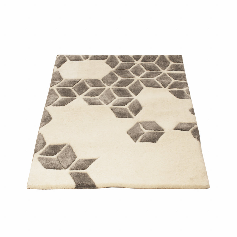Wollteppich - 90 x 60 cm - beige