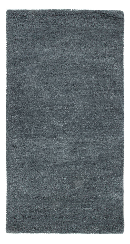 Wollteppich - 143 x 72 cm - petrolblau