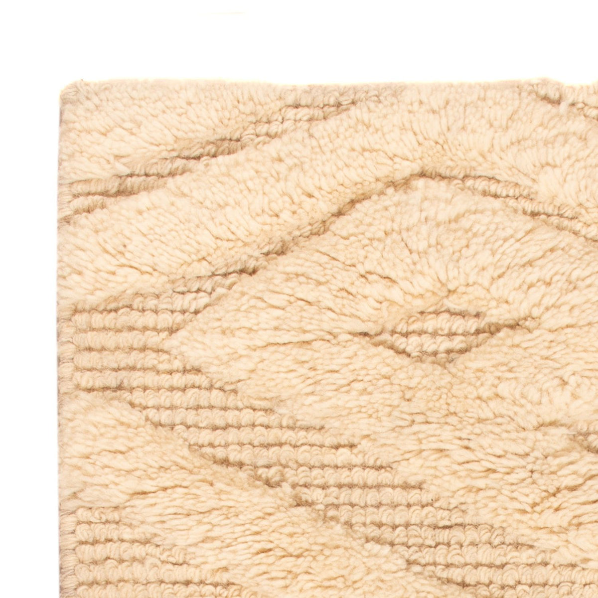Wollteppich - 90 x 60 cm - hellbeige