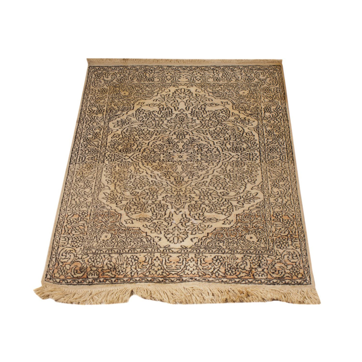 Seidenteppich - Kaschmir Seide - 103 x 60 cm - beige