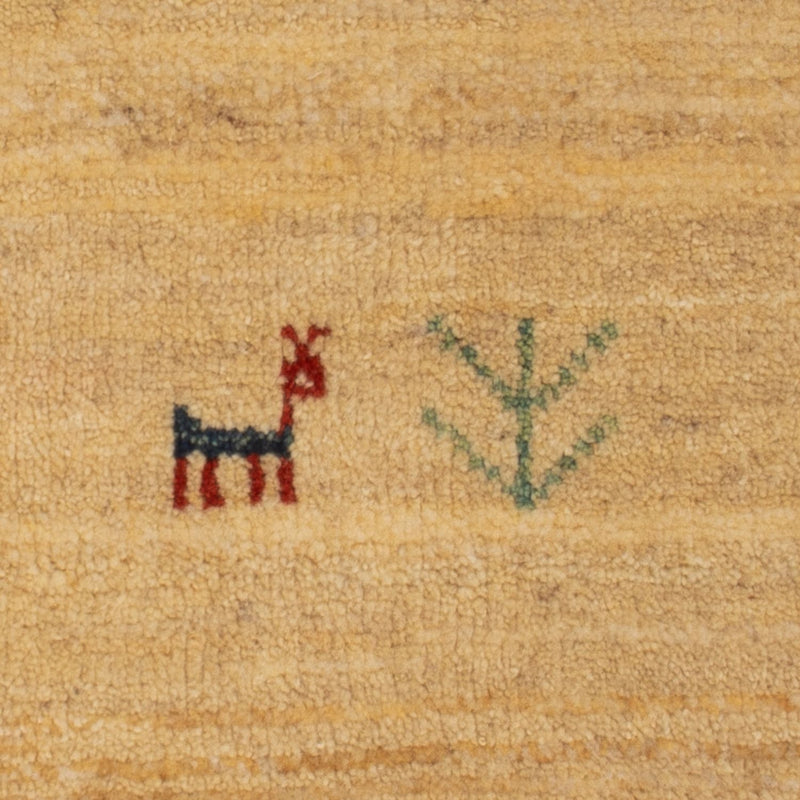 Gabbeh Teppich - Loribaft Perser - 60 x 40 cm - creme