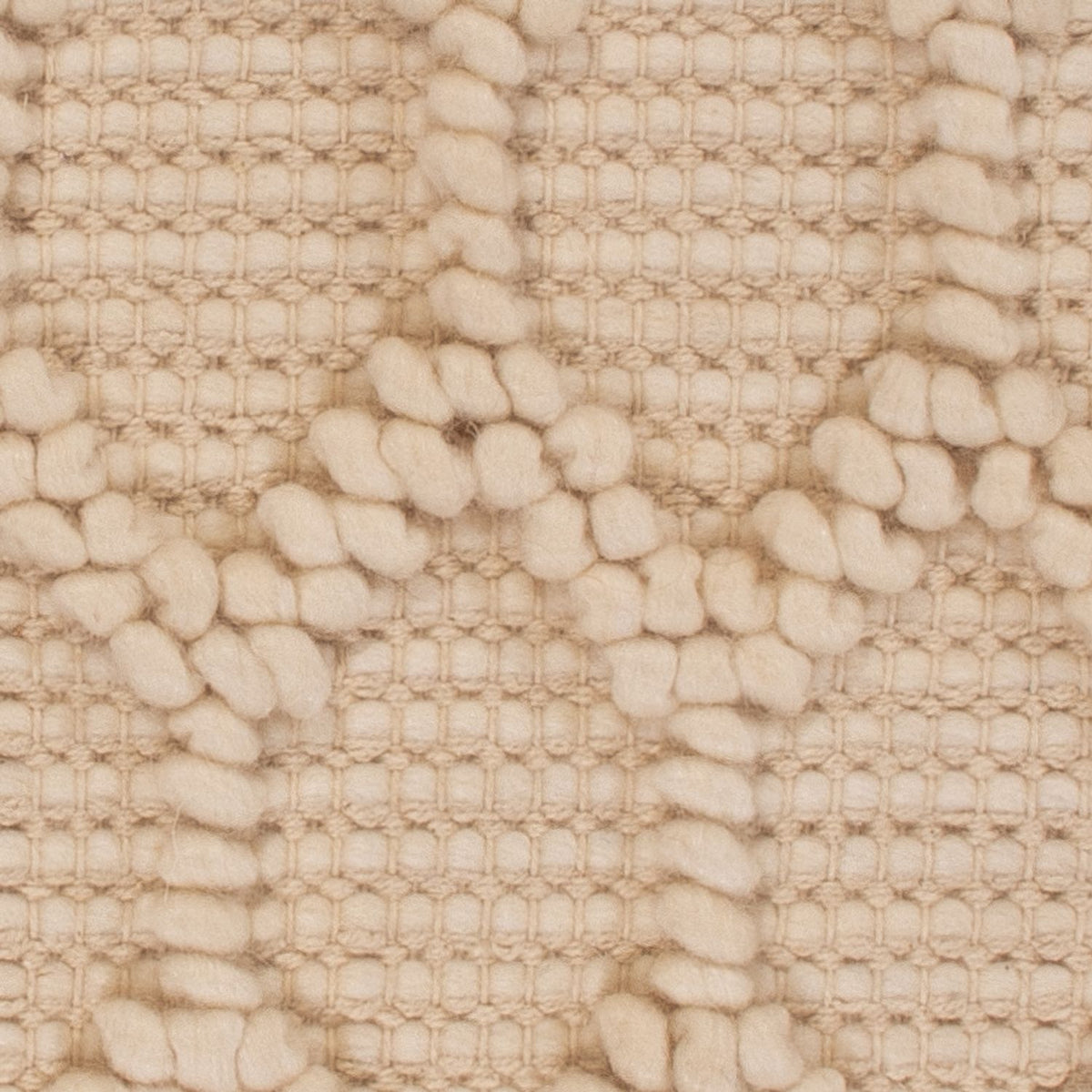 Wollteppich quadratisch  - 48 x 42 cm - beige
