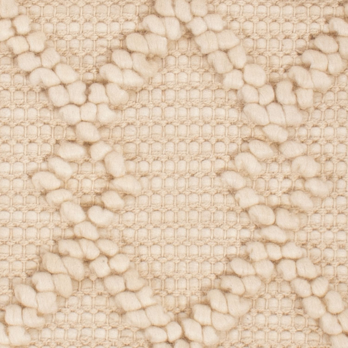Wollteppich quadratisch  - 48 x 46 cm - creme