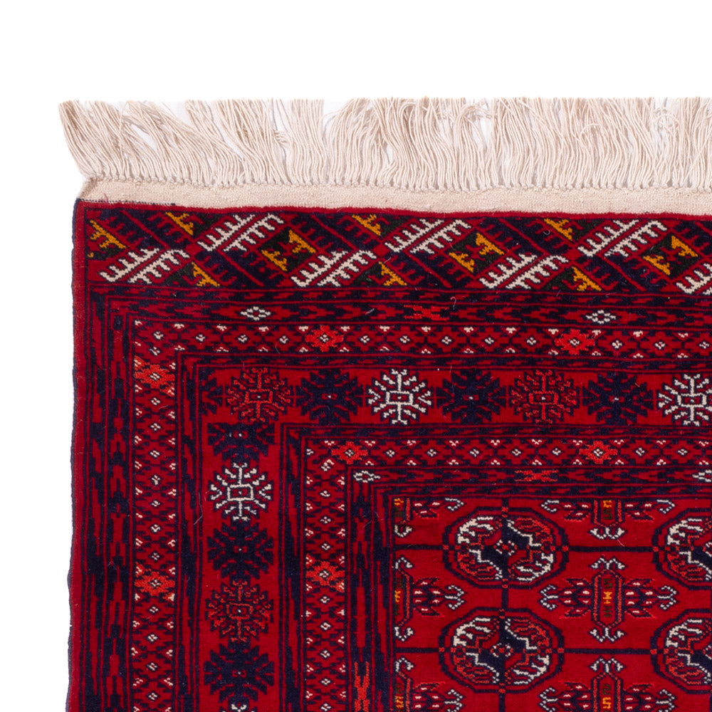 Afghan Teppich - Buchara - 196 x 133 cm - dunkelrot