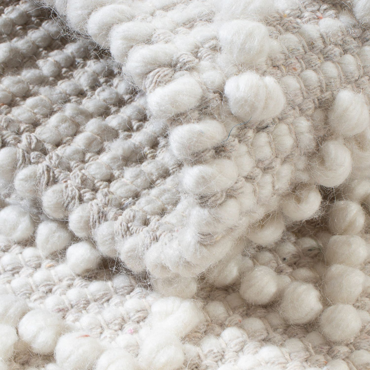 Wollteppich - 94 x 62 cm - hellgrau