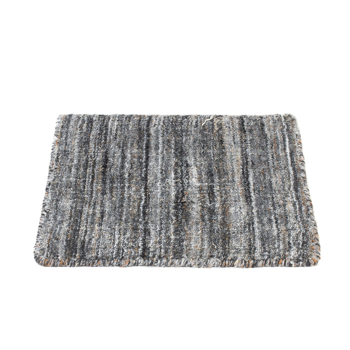 Wollteppich quadratisch  - 35 x 30 cm - dunkelgrau