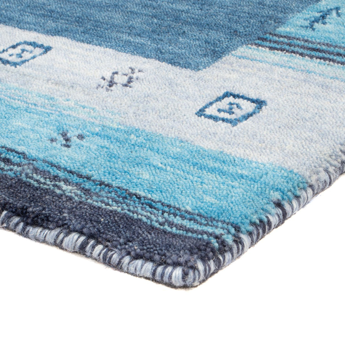 Gabbeh Teppich - Indus - 140 x 70 cm - blau