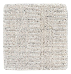 Wollteppich quadratisch  - 30 x 30 cm - hellgrau