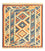 Kelim Teppich - Oriental quadratisch - 103 x 103 cm - mehrfarbig