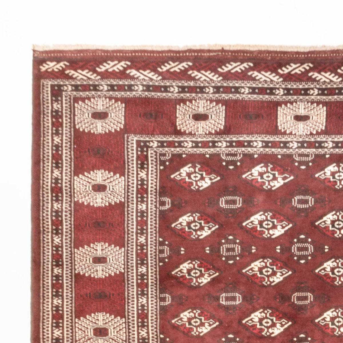 Turkaman Teppich - 380 x 260 cm - dunkelrot