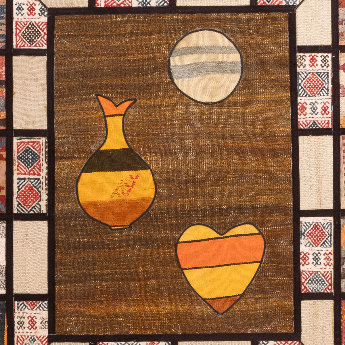 Patchwork Teppich - 200 x 135 cm - mehrfarbig