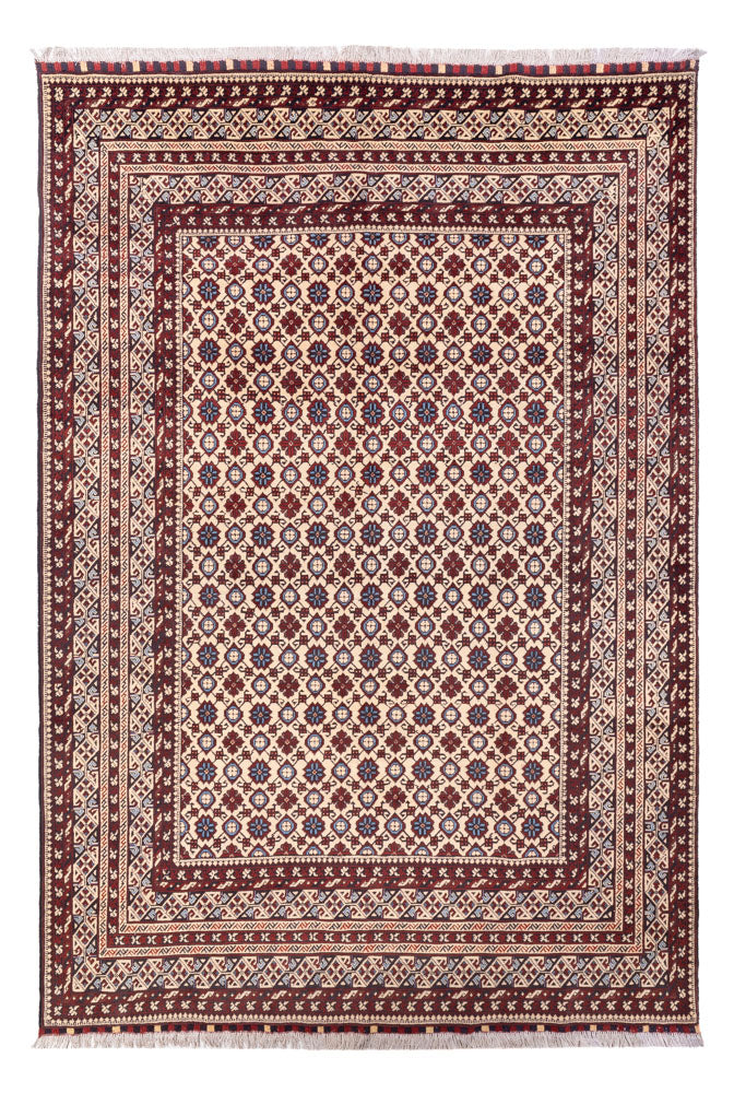 Afghan Teppich - 281 x 194 cm - hellbeige