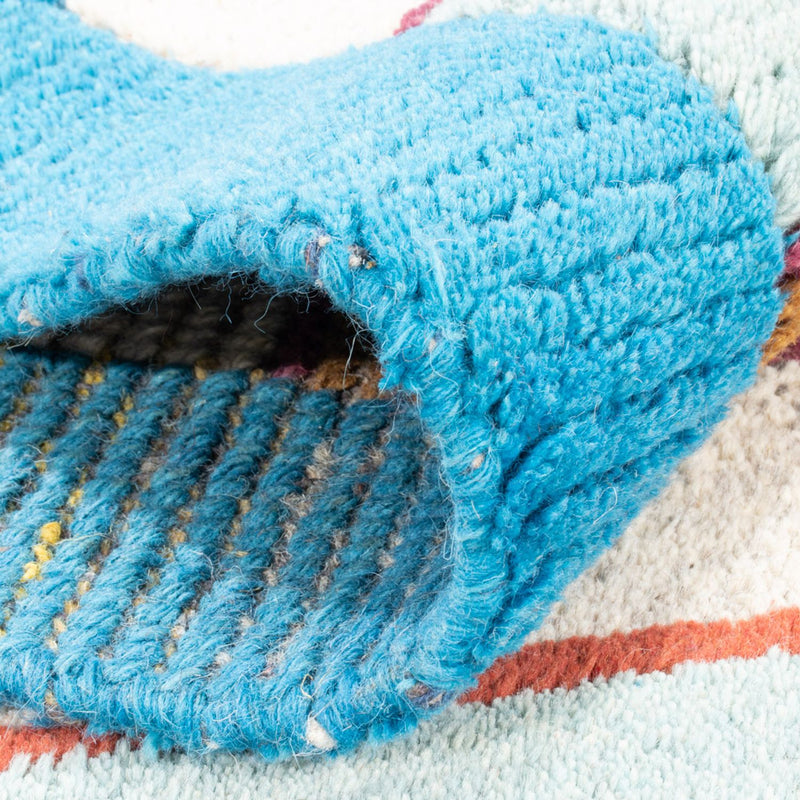 Nepal Teppich - 140 x 70 cm - türkis