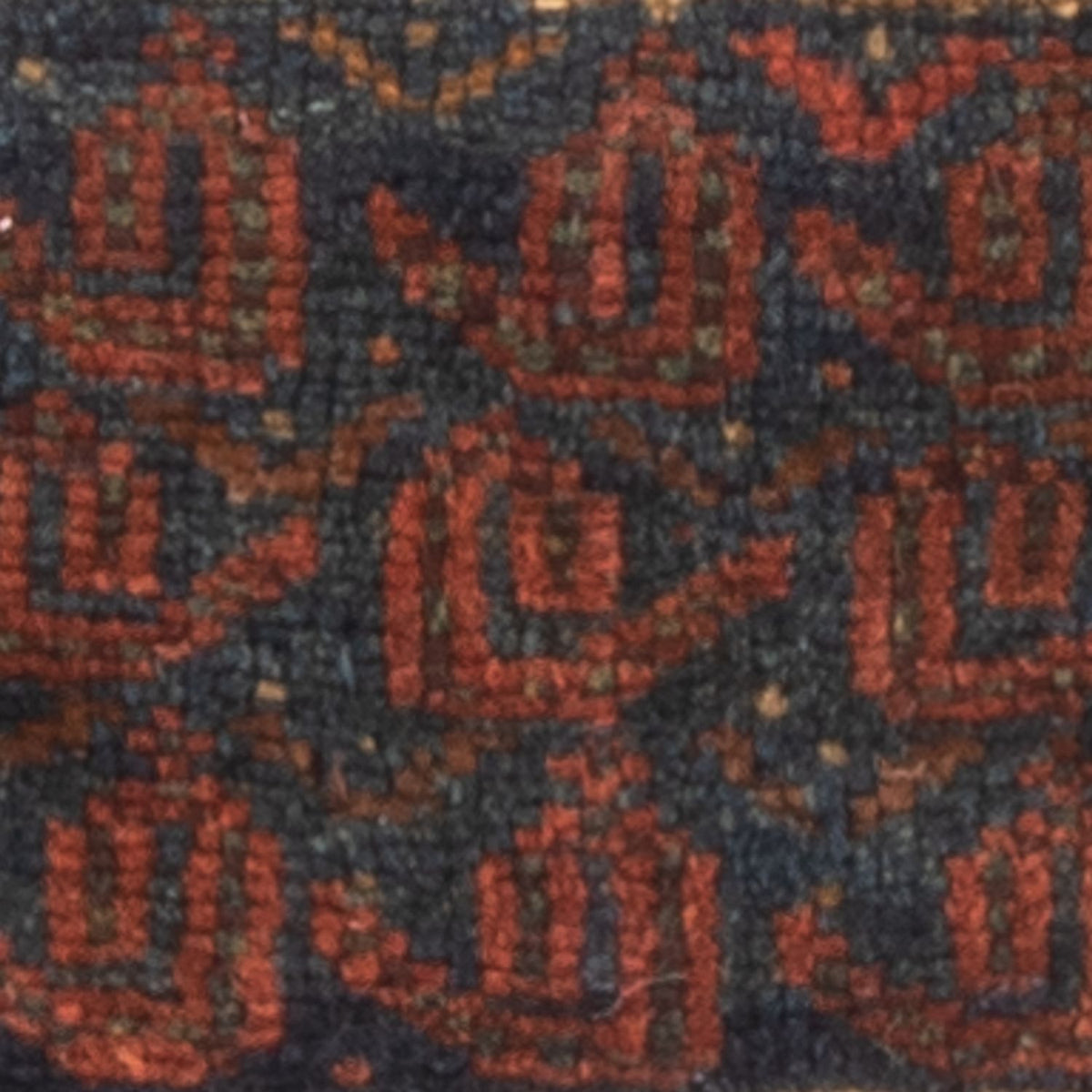 Afghan Teppich quadratisch - 32 x 20 cm - mehrfarbig