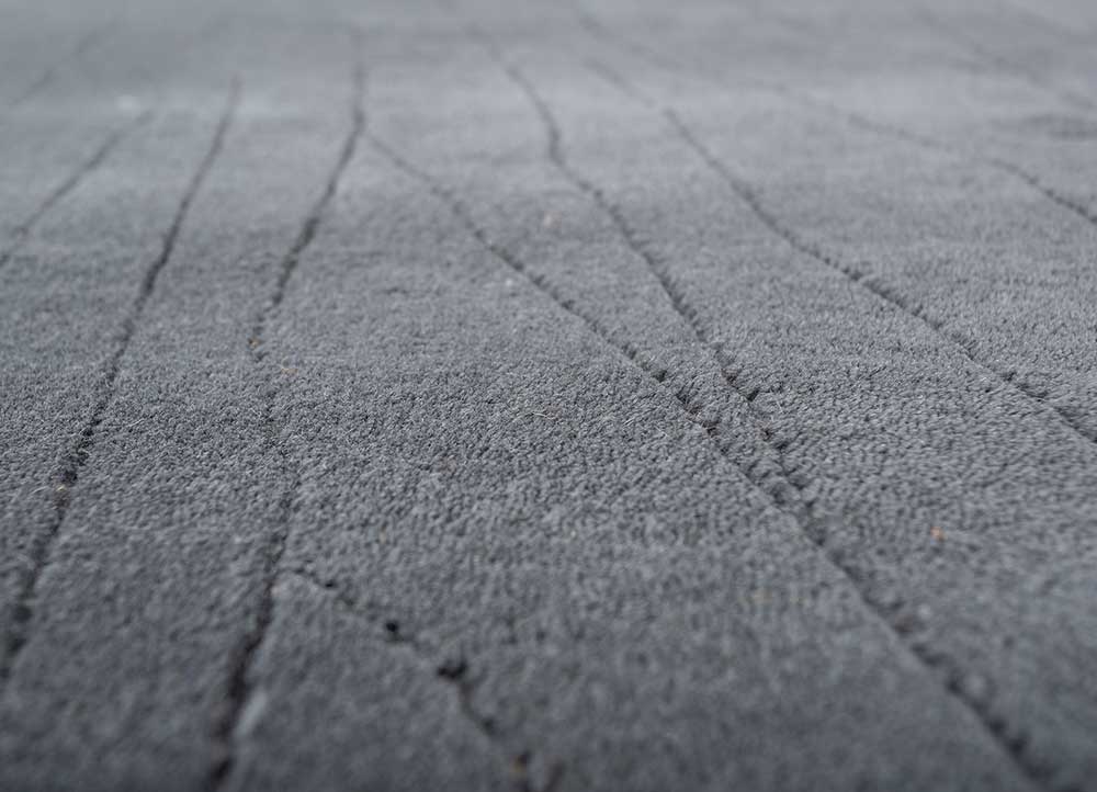 Wollteppich - 233 x 165 cm - dunkelgrau