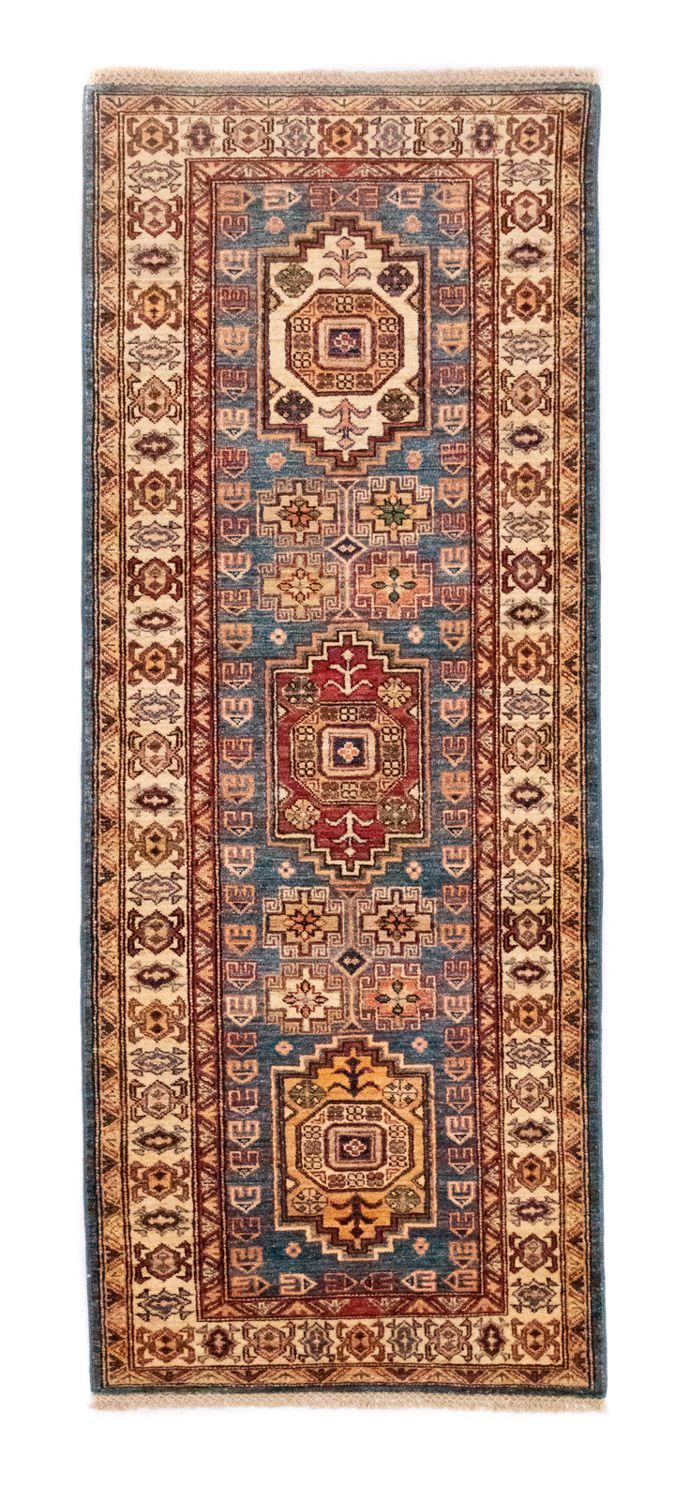 Ziegler Teppich - Kazak 212 x 79 cm - hellblau