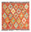 Kelim Teppich - Splash quadratisch - 52 x 50 cm - mehrfarbig